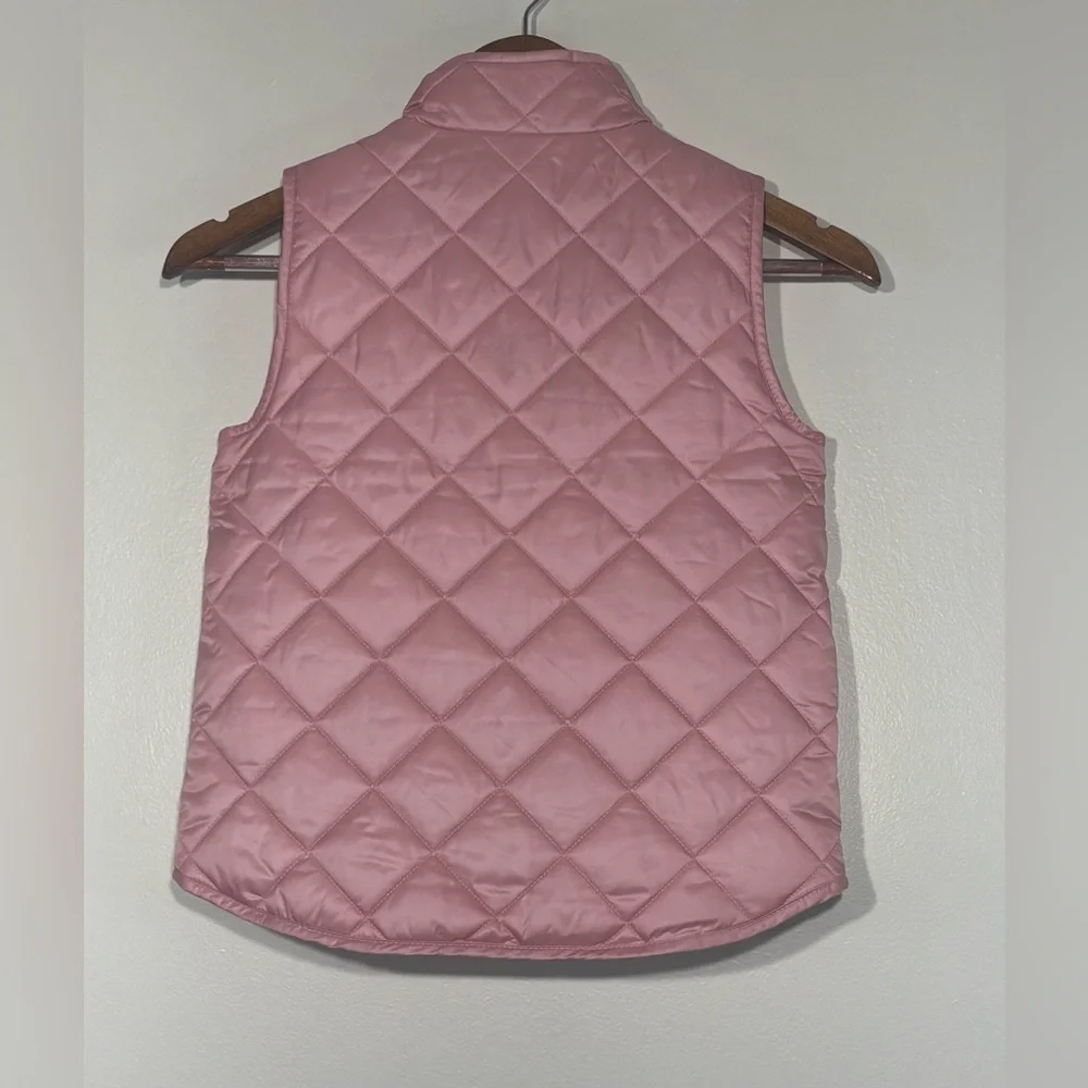 NWT Crewcuts Light Pink Quilted Vest Size S Girls